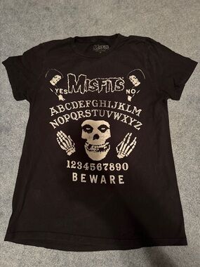 Misfits Graphic Tee - Black with White Print
